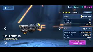 Hellfire 10 Rank upgrade | Mech Arena