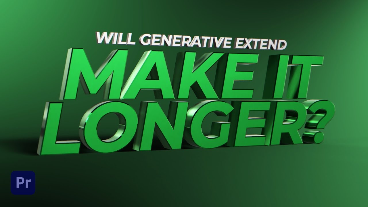 Can you use Generative Extend For Motion Graphics? - YouTube