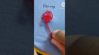 Beautiful rose hand embroidery design 01 #beautiful #rose #handembroidery #embroidery #redrose