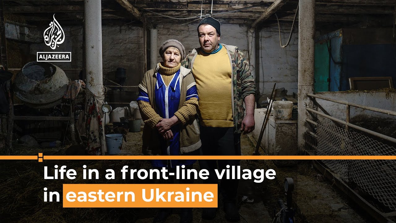 Life in a destroyed village on the front line in eastern Ukraine