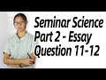 Seminar Science Part 2   Essay Question 11-12