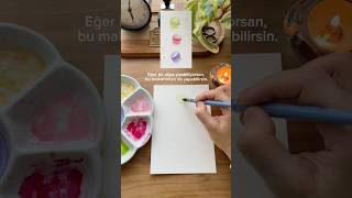 How to make watercolor macarons? #watercolor #arttutorials #art #painting #explore #shorts
