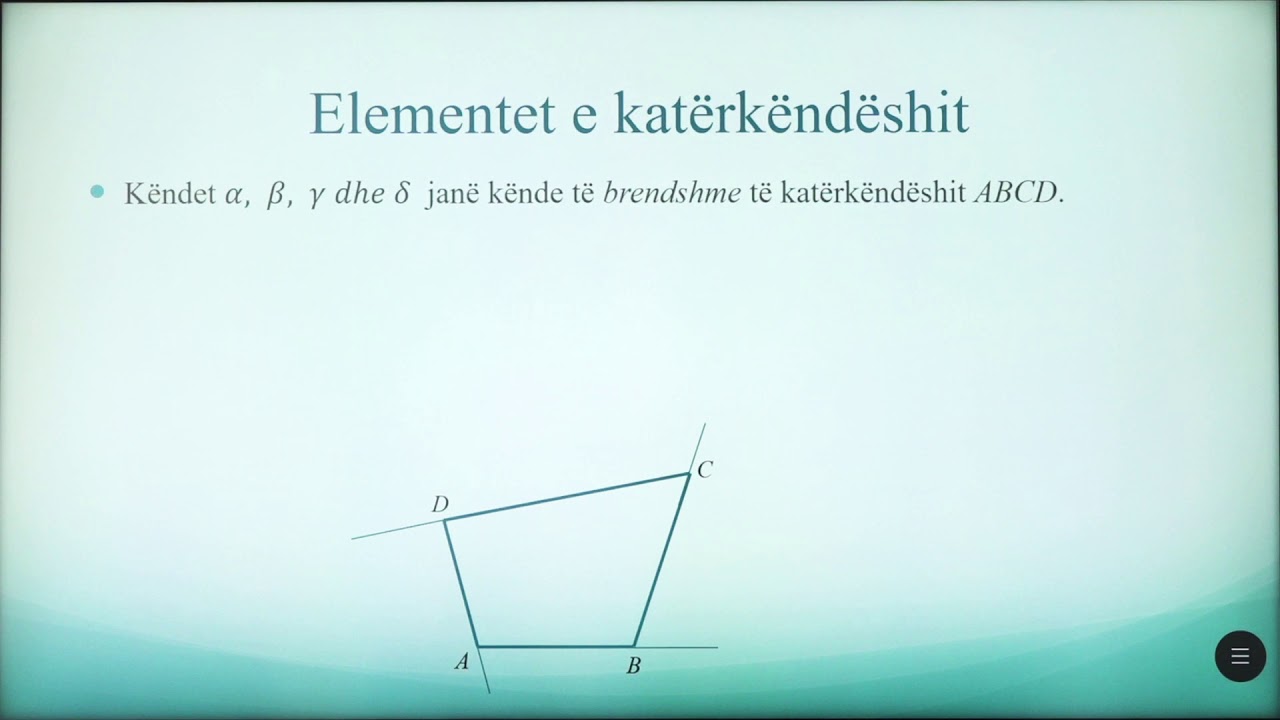 8 02 037 - Java e dhjetë - Matematikë - katërkëndëshi dhe sipërfaqja katërkëndeshe