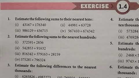 Class 6 Maths exercise 1.4 Estimate the sum and difference @BMPSOnline