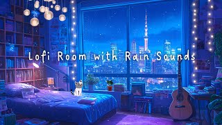 Lofi room with Rain sounds 🎶Lofi rain ~ Lofi japanese ☔Music playlist helps you sleep/relieve stress