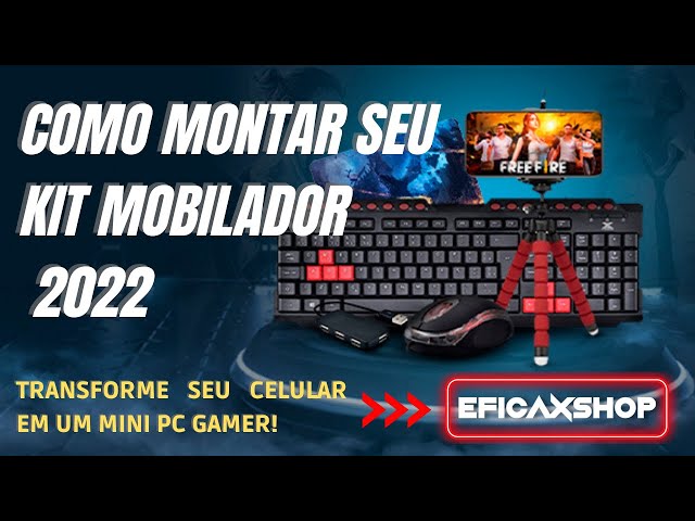 Mobilador P/ Celular Kit Teclado Mouse Gamer Jogar Free Fire