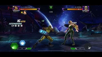 MCoC shocker vs enchantress on node 14 (ebb flow knock down, heavy hitter)