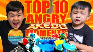 Top Ten Angry Akedo Warrior Moments - Eddie & Clark Raging - Eddie's World Top 10