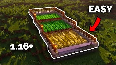 Minecraft How to Make an EASY Semi-Automatic Crop Farm 1.20+ Tutorial