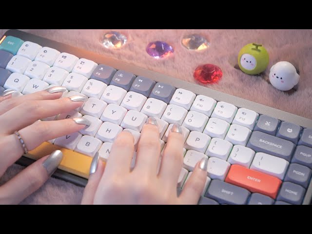 One minute ASMR typing on the split keyboard #asmr #asmrvideo #asmrtyping  #customkeyboard #splitkeyboard #monkeytype #JonjonTech #fyp