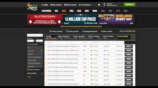 Select a Contest on DraftKings.com