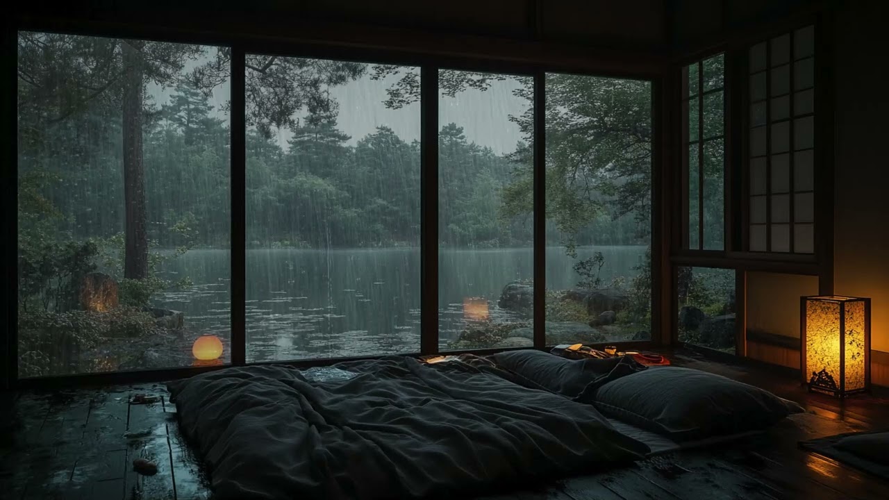 Cozy Cabin with Gentle Rain Sounds 🌙 Perfect Atmosphere for Uninterrupted Sleep, Read & Relax