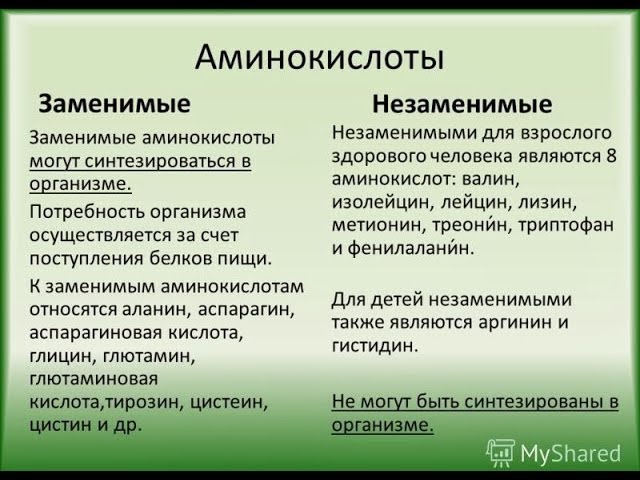 Незаменимые аминокислоты и наше здоровье