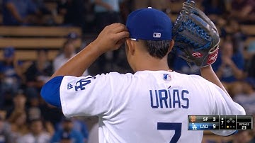 SF@LAD: Urias strikes out Adrianza to start the 7th