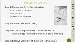 Move in Process when renting