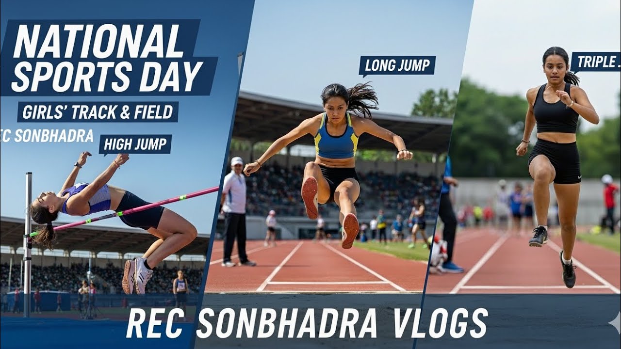 National Sports Day Celebration | High Jump | Long Jump | Triple Jump | REC sonbhadra Vlogs 