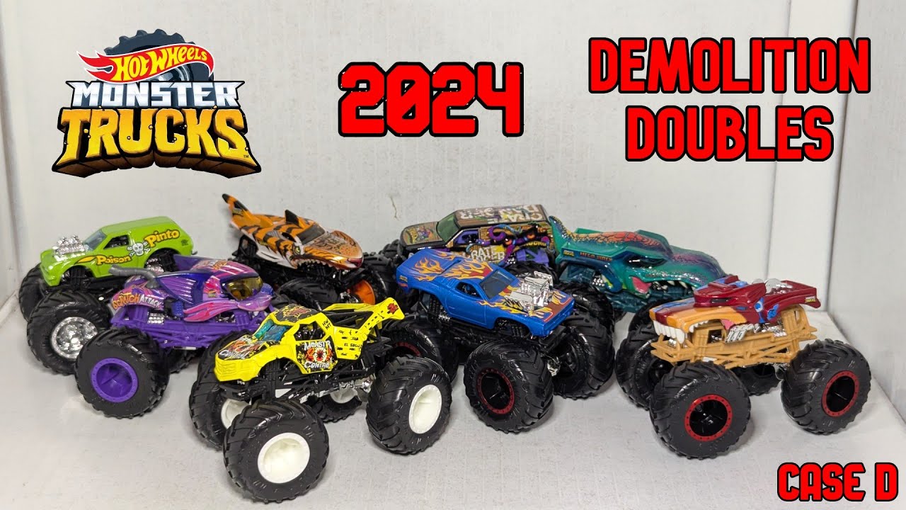 2024 Hot Wheels Monster Trucks Demolition Doubles Case D Unboxing