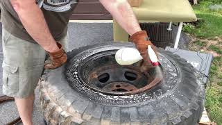 Dodge M37 Locking Ring / Safety Ring disassembly using a new tool to break the bead.