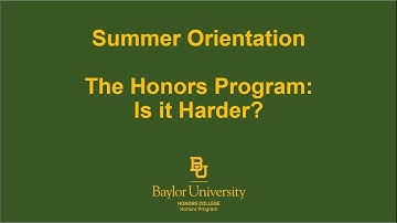 BU Orientation: Is the Honors Program Harder?