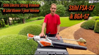 Stihl FSA57 String Trimmer & BGA57 Leaf Blower 1year Review