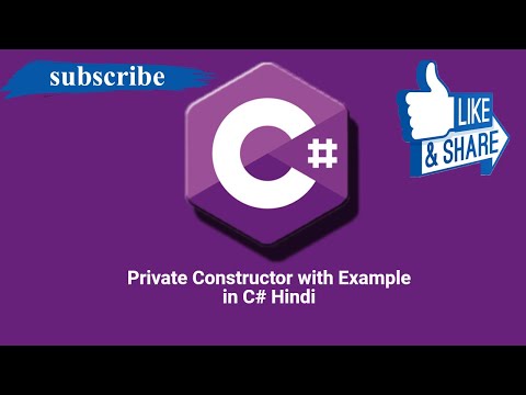 Private Constructor in C# with example in Hindi  #csharp  #csharptutorial #dotnetprogramming