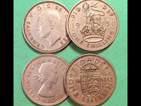 UK - Changing Of The Guard - Last King George VI 1950 One Shillings - 1st QEII 1953 One Shillings