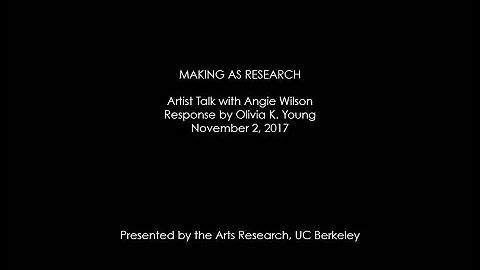 Making as Research with Angie Wilson
