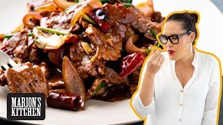 My Mongolian beef recipe & how to make a tender beef stirfry   Marion's Kitchen