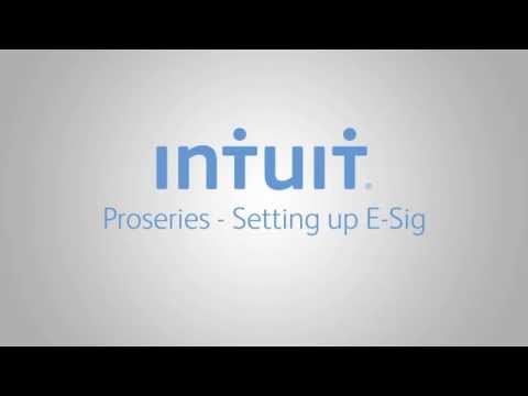 Intuit ProSeries eSignature Setup Trial