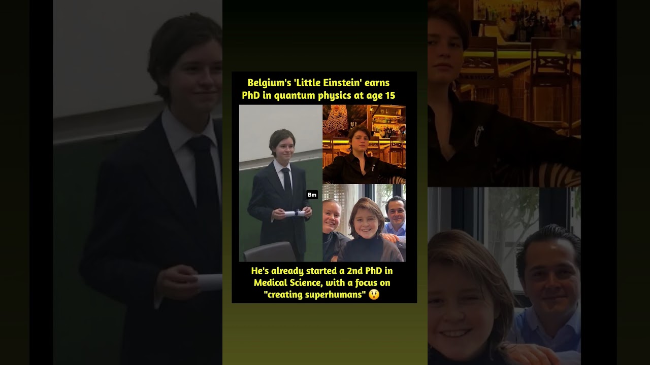 Laurent Simons, a 15-year-old Belgian prodigy, successfully defended his PhD in quantum