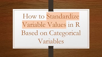 How to Standardize Variable Values in R Based on Categorical Variables