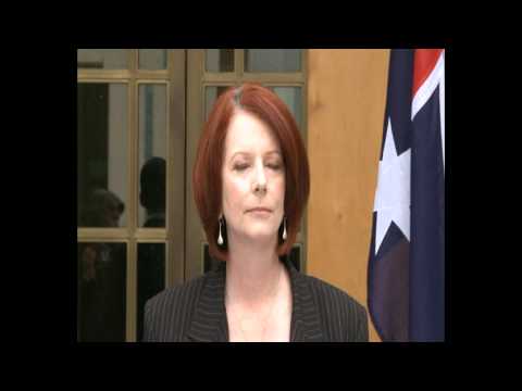 The Prime Minister of Australia Julia Gillard speaks about the disclosure of Australian government information by WikiLeaks and it's founder Julian Assange.