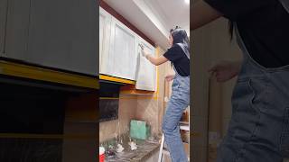 Day 7 - Renovation of kitchen cabinets! #diy #kitchen #renovation