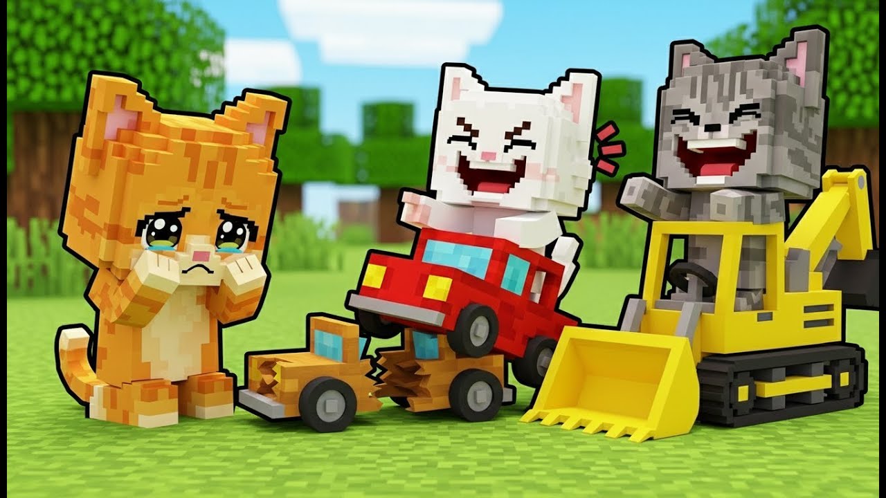 They Broke Ginger’s Wooden Toy Car 😢🪵 | Mom Cat Works Extra to Buy a Supercar 🏎️ | Minecraft Story