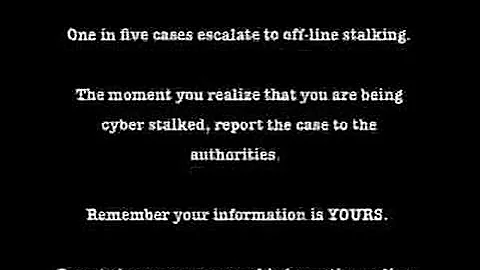 Cyberstalking PSA video
