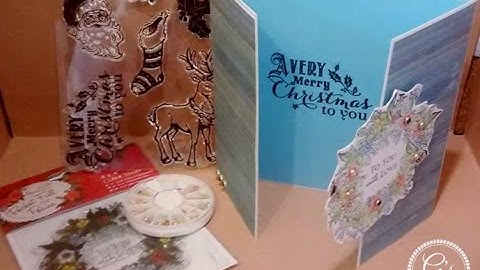 6x6 Christmas Wreath Gate fold Card in non traditional colours Tutorial