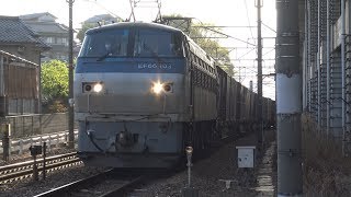 【4K】JR山陽本線　EF66-103号機牽引　5056レ貨物列車