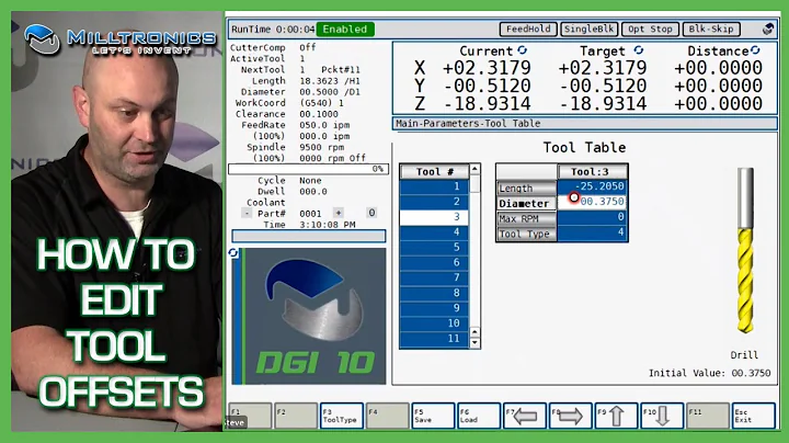 Edit Your Tool Offset Page | Milltronics Tutorial