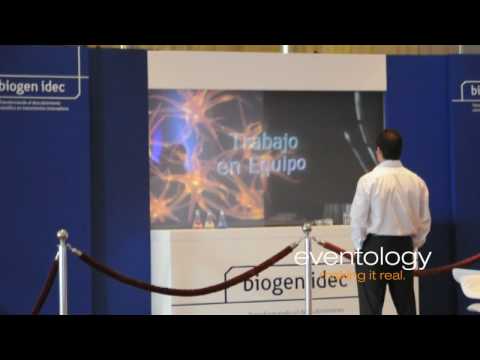 During a neurology congress, Biogen Idec launched their brand in Argentina. Eventology implemented a DuoLayer projection, which is a set of animations that enhances the depth effect.