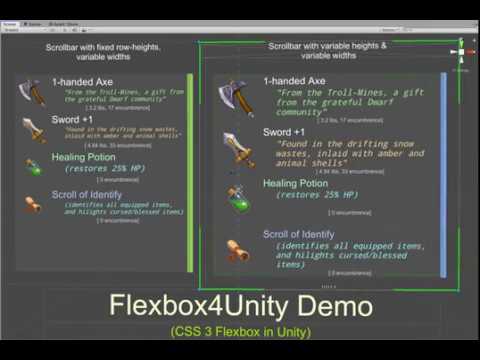 Flexbox 4 Unity - Auto-created Scrollbars and Scrollviews
