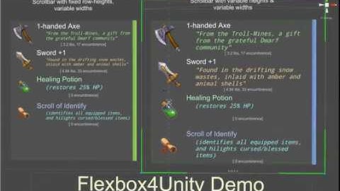 Flexbox 4 Unity - Auto-created Scrollbars and Scrollviews