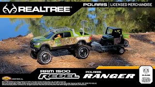 Realtree 9 piece Playset w/ Ram 1500 Rebel and Polaris Ranger