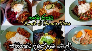 සතියෙම දවල් කෑම වේල් ටික | Lunch & Dinner Menu Ideas Sinhala