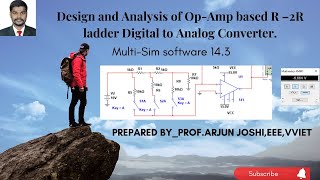 06.R – 2R ladder Digital to Analog Converter-using MULTISIM 14.3