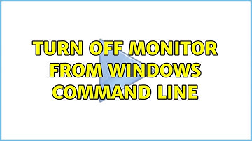 Turn off monitor from windows command line