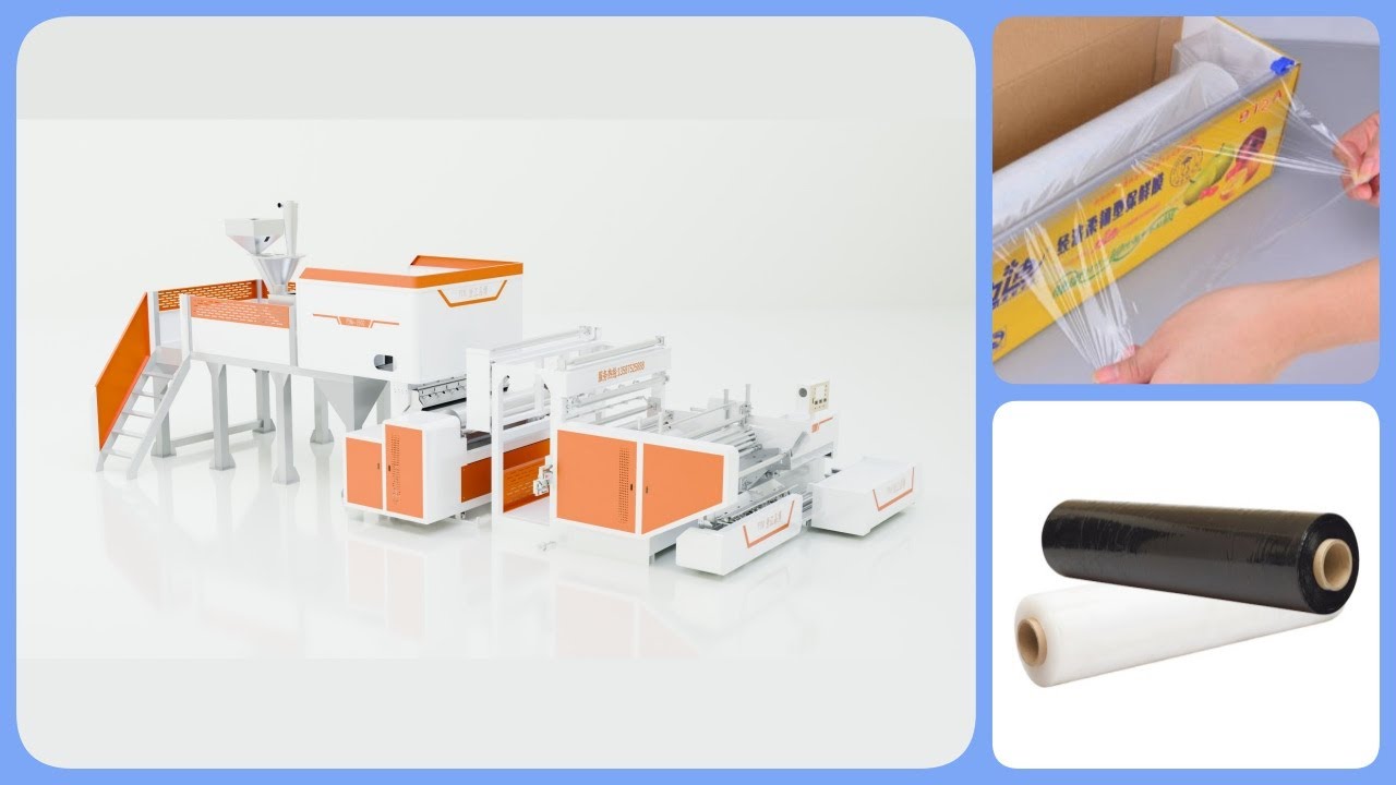 1500mm ABC Automatic Stretch film making machine - YouTube