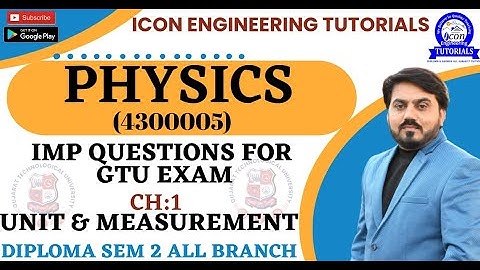 DIPLOMA PHYSICS SEM 2  IMP QUESTION  FOR GTU EXAM || CH 1 IMP QUESTION FOR PHYSICS || SEM 2 GTU #gtu