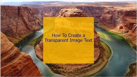 How To Create a Transparent Image Text using (HTML and CSS)