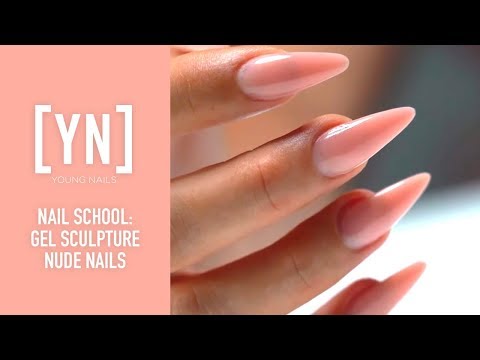 Nail School - Full Set Gel Sculpture Nude Nails