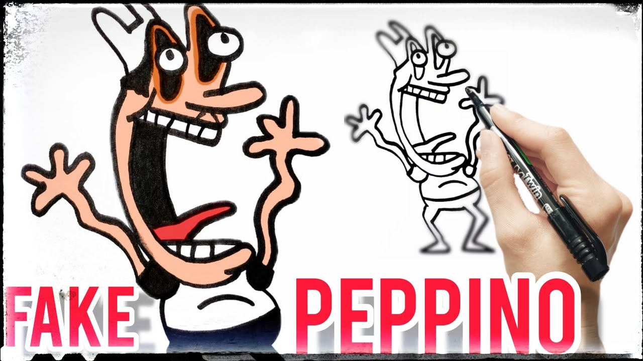 How to draw Fake Peppino Pizza Tower - YouTube